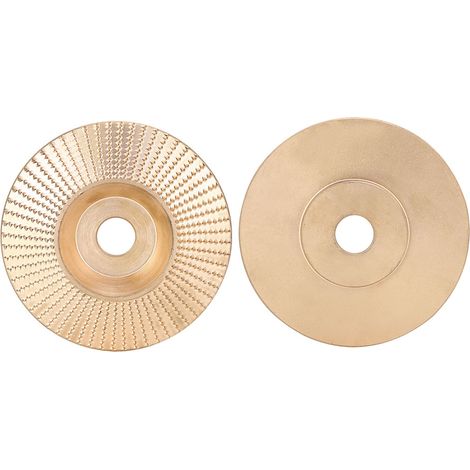 Disque de sculpture à biseau pour meuleuse d'angle 100mm doré, outil de ponçage pour bois et matériaux non métalliques (1/5)