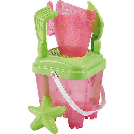 Set de jeu de sable ECOIFFIER Château 15 cm Rose translucide pailleté