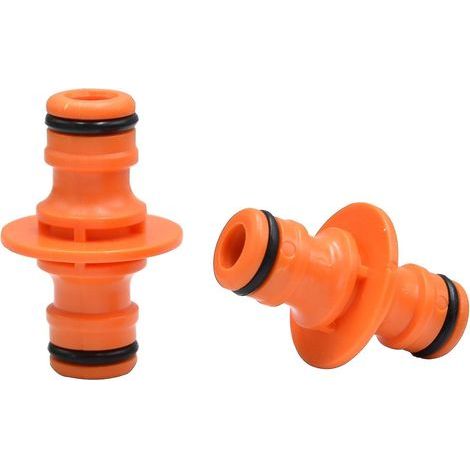 Rallonge raccord double mâle pour tuyau d'arrosage, lot de 6 connecteurs rapides orange, adaptateurs universels pour jardin, irrigation et tuyaux d'eau