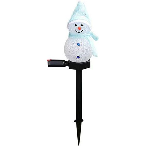Solarbetriebene Schneemann-Lichterkette für den Außenbereich, Schneemann-Weihnachtsmann-Solar-Ornament (1/4)