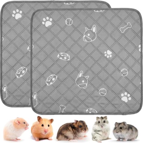 Pee Pads for Guinea Pigs, 2 Pieces Washable Small Animals Urine Absorbing Mat, Quickly Absorbent Mat for Rabbits, Hamsters, Puppies – 30 x 30 cm (1/5)