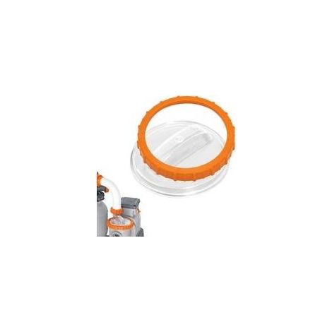 Pièces de Rechange pour Filtre à Sable de Pompe de Piscine pour Pompes à Filtre Bestway Flowclear, P07018 écrou + P07019 Couvercle pour 58486 58497 58499 P6561ASS16 Pompes à Filtre système (1/5)