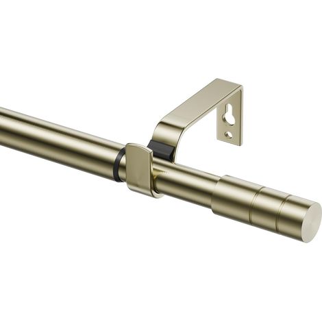 Tringles à rideaux extensibles 72 à 375 cm, diamètre 19 mm, laiton vieilli pour rideaux à œillets, tringle à rideaux en métal avec extrémités cylindriques, tringle réglable pour fenêtre, salon (1/5)