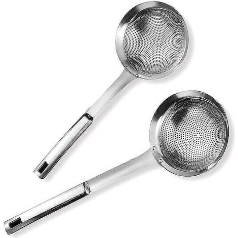 Schaumlöffel-Set für Skimmer, großes Löffelsieb, Siebkelle mit komfortablem Griffdesign, zum Kochen (1/4)