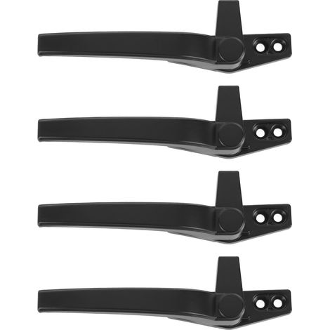 Poignée fenêtre aluminium pour oscillation extérieure serrure sécurité quincaillerie droite noire 4 pcs (1/5)