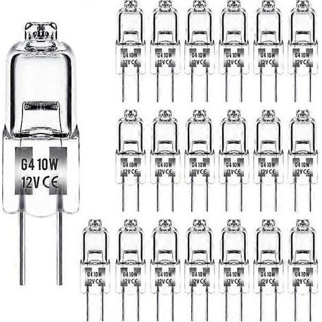 Ampoules halogènes G4 10 W 12 V blanc chaud 10 W (lot de 20) - Haute qualité, durables et pratiques (1/5)