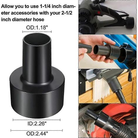 Zubehör für Haushaltsstaubsauger – Schlauchadapter von 2 1/2 Zoll auf 1 1/4 Zoll, Fle Edition 0703