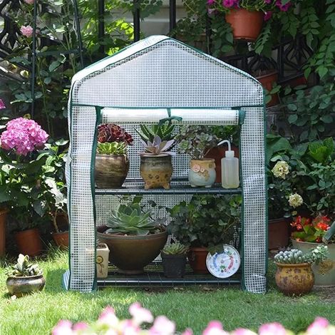 Petite Serre de Jardin, Serre de Jardinage en Plastique pour Plantes d'intérieur et d'extérieur réutilisables, cultiver des graines et des semis (1/5)