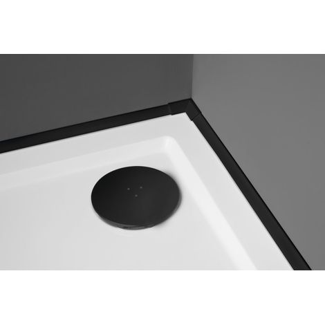 Joint de bord de baignoire, 2x 1950 mm, 2x coin, 2x embout, noir (1/3)