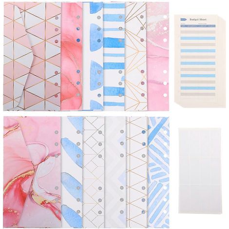 1 lot d'enveloppes à classeur, enveloppes budgétaires à feuilles mobiles, enveloppes décoratives pour l'argent-18X9.5X0.1CM-Colorful (1/3)