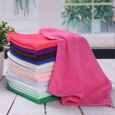 Lot de 5 serviettes de bain pour adultes et enfants, serviette de plage, torchon de cuisine, chiffon pour laver les vitres de voiture, lingettes nettoyantes en microfibre, lingettes magiques pour la m (1/5)