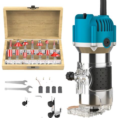 Machine à défoncer en bois, moteur puissant de 800W, coupe de haute précision, Type F (1/2)