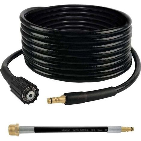 Kit de nettoyage tuyau haute pression 6M pour Karcher K2 K3 K4 K5 K6 K7 – Tuyau durable en caoutchouc – Pression max 160 bars (1/4)
