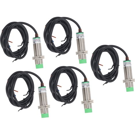 Lot de 5 interrupteurs de proximité LJ18A3-8-Z/AX, capteur inductif non encastré, NPN normalement fermé, tension 6-36VDC (1/5)