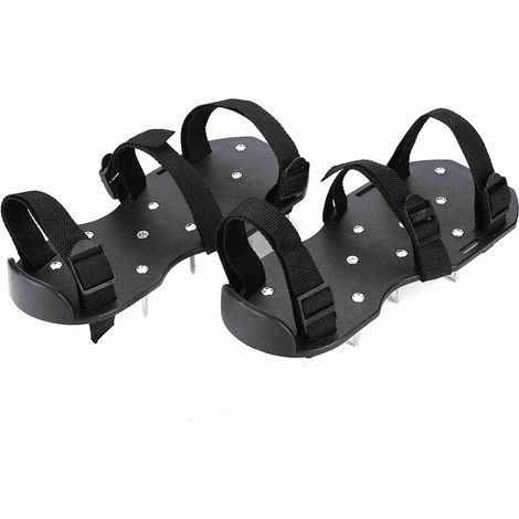 1 Paire de Sandales Aérateurs pour Pelouse - Chaussures à Pointes Robustes avec Boucle en Plastique - Outil de Jardin (1/5)