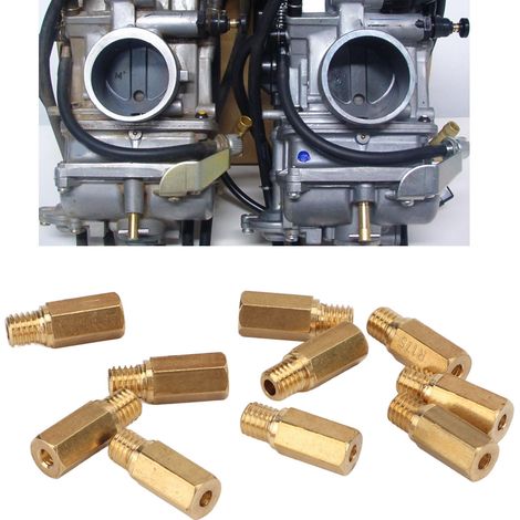 Kit de 10 Jets Principaux en Métal pour Carburateurs Keihin FCR MX PWK PWM PE PJ, Tailles 155-178, Pièces de Rechange (1/5)