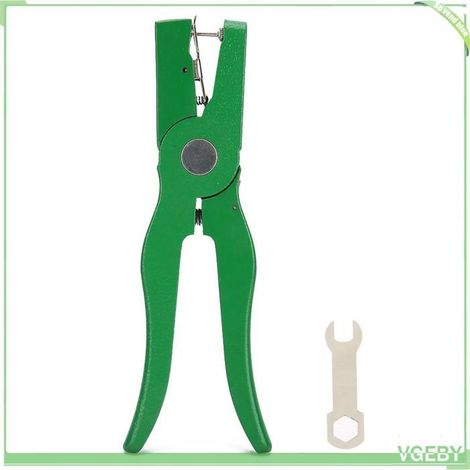 Pince étiquette d'oreille - FAFEICY - modèle standard - Vert - Métal anticorrosion - Pour moutons, porcs, bovins (1/5)