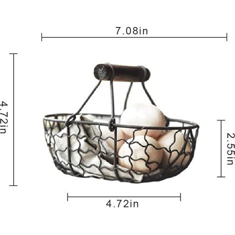 Egg Storage Box Grocery Storage Basket Iron Storage Container Kitchen Storage Tool (1/4)