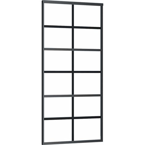 Maison Exclusive - Schiebetür ESG-Glas und Aluminium 90x205 cm Sc (1/5)