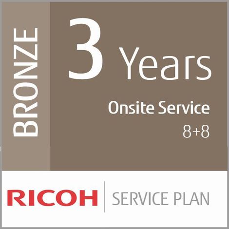 Ricoh 3 Year Bronze Service Plan (Low-Vol Production) (1/2)