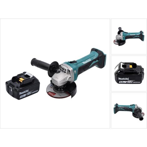 Smerigliatrice angolare a batteria Makita DGA 452 T1 18 V 115 mm + 1x batteria ricaricabile 5,0 Ah - senza caricabatterie