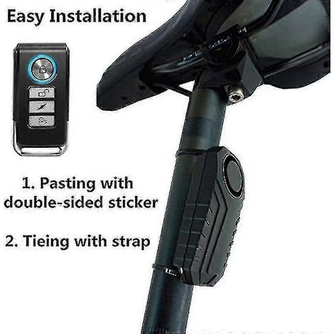 Alarma de seguridad inalámbrica antirrobo por vibración para motocicleta y bicicleta, resistente al agua, con batería, Yanlieso (1/4)