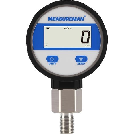 Digital pressure gauge 0-400 bar precision 1% dial 2.5" connection 1/4" BSP (1/5)