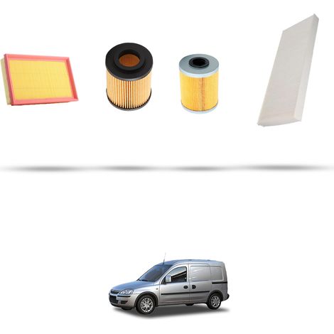 Kit tagliando 4 filtri compatibile con Opel Combo B 1.7 DI 48kw Dal 2001 (1/5)