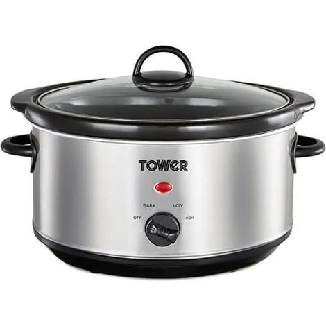 Tower 3.5 Litre Stainless Steel Slow Cooker (1/5)
