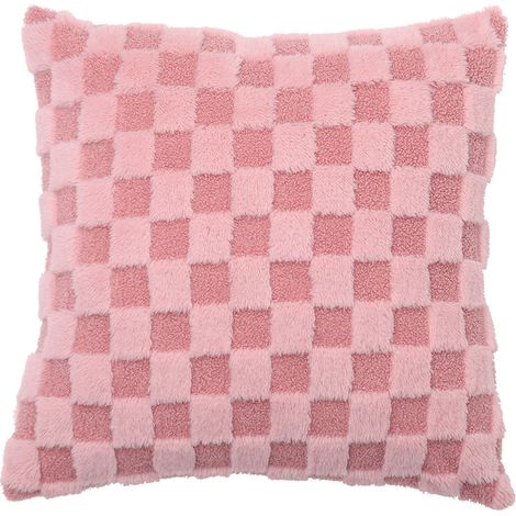 Housses de coussin décoratives pour canapé, voiture, chambre, petite taie carrée en peluche, motif géométrique, 45x45 cm, lot de 2.