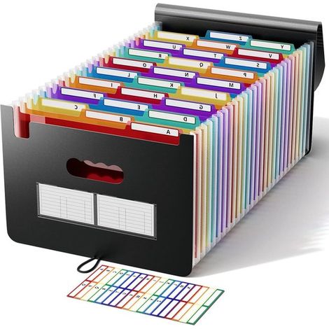 Archiviazione documenti - A4 - 26 buste - Linguette colorate - AZ - Estraibile (1/5)