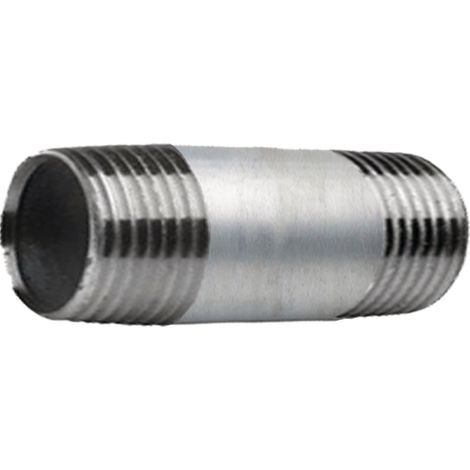 Raccord de tuyau galvanisé 1/2 pouce 80 mm
