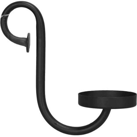 POSIWIO Aufsteck - Kerzenhalter Schwarz Ø 6,5 cm 14,5 cm - Metall (1/5)