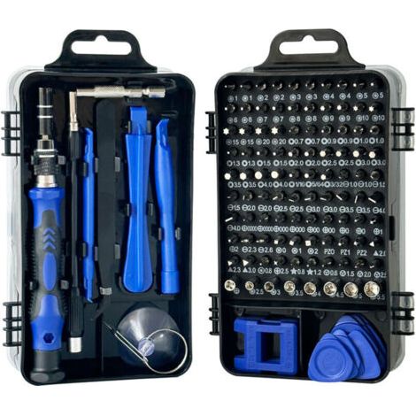 115 en 1 Mini jeu de tournevis(Bleu) de précision jeu de tournevis de précision pour Machine à laver climatiseur réfrigérateur voiture électrique (1/5)