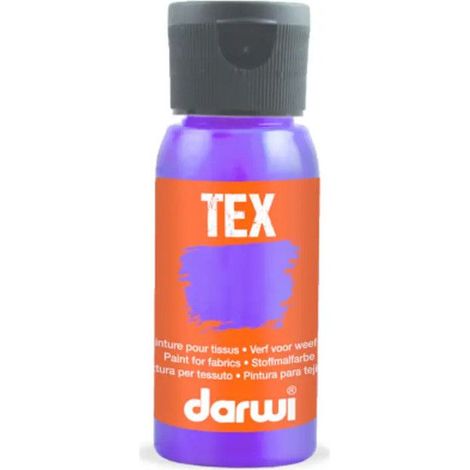 Peinture pour tissus - Lilas - Opaque - Peinture à l'eau - Tex - Darwi - 50ml