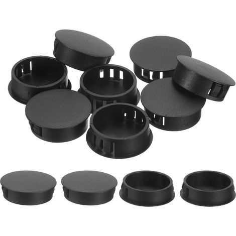 12Pcs Bouchon de Trou en Nylon, 34.5-35mm Diamètre de Trou Bouchon d'étanchéité Rond Souple et Flexible de Verrouillage Bouchons en Caoutchouc pour Bouteille, Tuyaux, Cuisine, Noir (1/5)