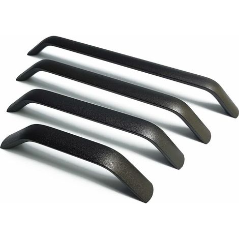 Poignées et boutons de tiroir Cuisine Armoire Porte Poignées Placard Tiroir Chambre Meubles Tirer Entraxe noir 2pcs 96mm (1/5)