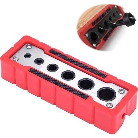 Guide de Percage, Gabarit de Percage 2/4/6/8/10/12 MM, Guide Percage, pour un Perçage à Angle Droit et Précis avec Gabarit de Localisateur de Trou Pratique et Lignes de Positionnement (1/5)