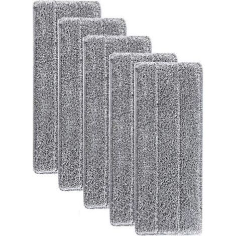 Waschbare Mikrofaser-Wischmopp-Nachfüllungen – 5 Stück, super saugfähig, 33 x 12 cm, für Sprühmopps