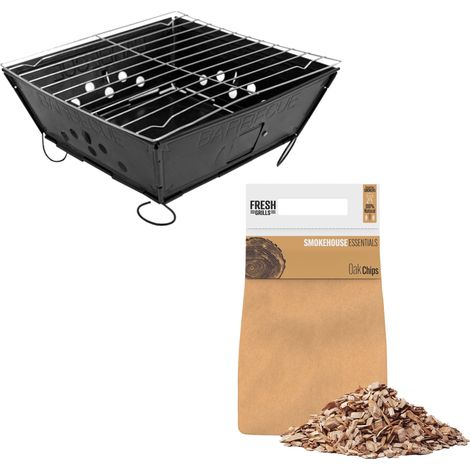 Portable BBQ with Oak Wood Chips (1/5)