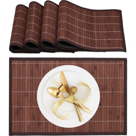 Tischsets 4er pack bambus