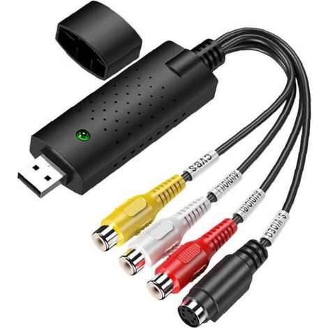 Convertitore di acquisizione video da VHS USB a DVD digitale, registratore di trasferimento video, acquisizione audio per Windows, registrazione