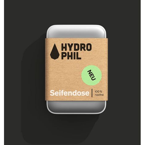 HYDROPHIL Seifenschale aus Metall mit Deckel
