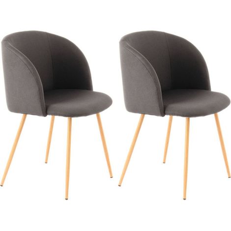 Lot de 2 Chaises Déco "Celina" 84 cm Noir (1/4)