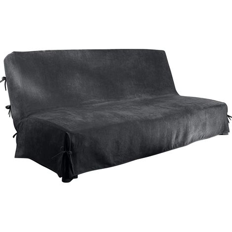 Sofa Cover Clic Clac 140 x 200, Armless Sofa Cover, Convertible Sofa Cover (Black) (1/5)