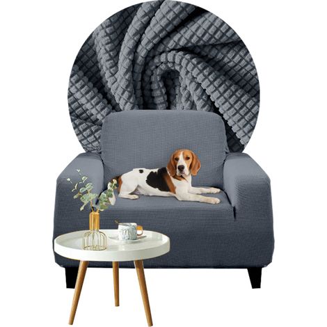 Bezug für Schlafsofa, Einsitzer-Sofa, dick, grau