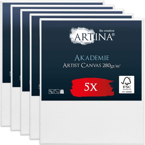 Toile sur châssis Académie, 50x60cm, lot de 5