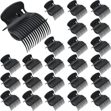 Lot de 24 pinces à friser de rechange pour fer à friser, pour femmes et filles (24 pièces noires) (1/5)