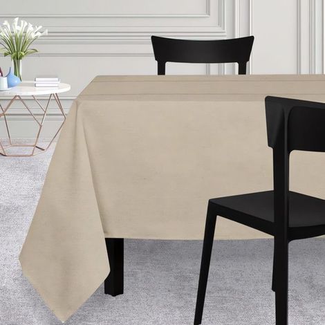 Nappe rectangle 150x250 cm VENISE beige, par Soleil d'Ocre