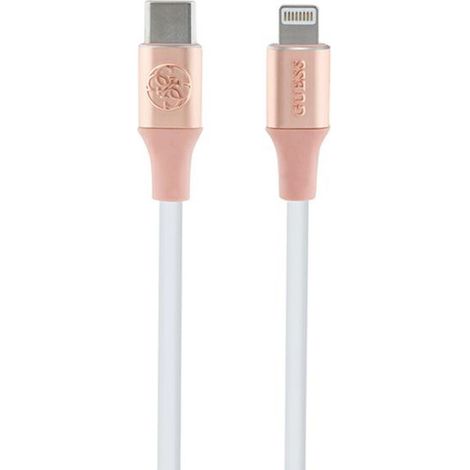 Câble Guess USB-C vers Lightning 1,5 m Charge rapide Rose (1/2)